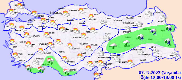 Sis, yağmur ve kar yağışı yurdu etkisi altına alacak! İşte, 7 Aralık Çarşamba hava durumu tahminleri 3