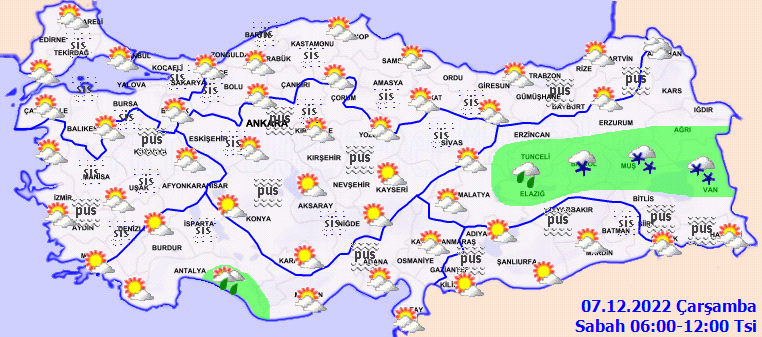 Sis, yağmur ve kar yağışı yurdu etkisi altına alacak! İşte, 7 Aralık Çarşamba hava durumu tahminleri 2