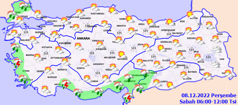 Meteorolojiden 3 ile sarı kodlu uyarı! Kuvvetli yağış ve sis bekleniyor 2