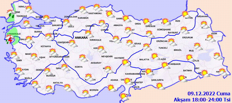 Meteorolojiden o illere sağanak yağış uyarısı! İşte, 9 Aralık Cuma hava durumu tahminleri 4