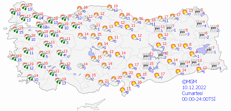 Meteoroloji hafta sonu için uyarı yaptı! Yağmur ve lodos geliyor 14