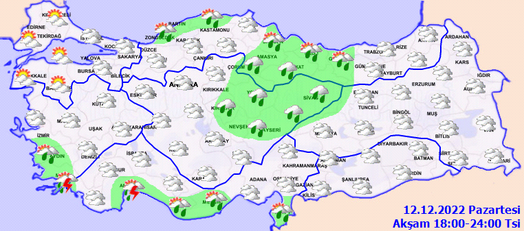 Meteorolojiden sağanak ve fırtına uyarısı! İşte, 12 Aralık Pazartesi hava durumu tahmini 4