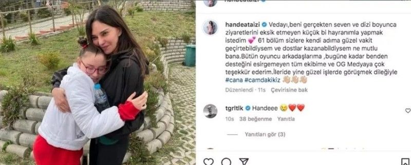 Hande Ataizi'nin Camdaki Kız'a Vedası Duygulandırdı 3