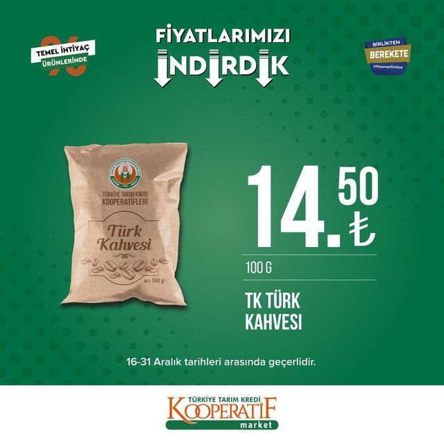 16 - 31 Aralık 2022 Tarım Kredi Marketleri indirim ürün kataloğu! Gıda ürünlerinde dikkat çeken indirim 13