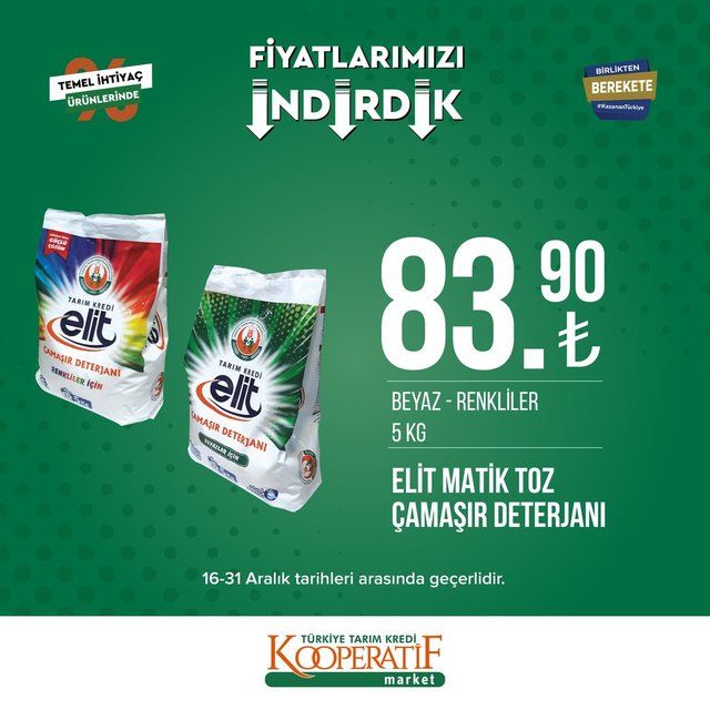 16 - 31 Aralık 2022 Tarım Kredi Marketleri indirim ürün kataloğu! Gıda ürünlerinde dikkat çeken indirim 5