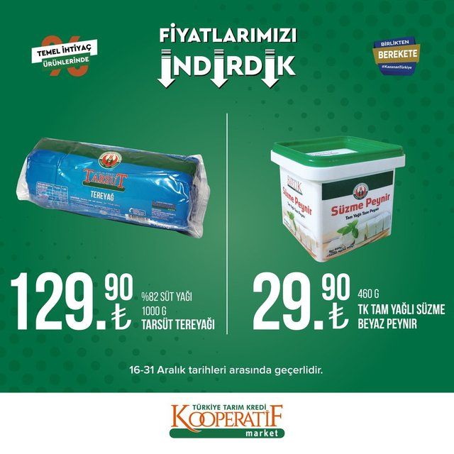 16 - 31 Aralık 2022 Tarım Kredi Marketleri indirim ürün kataloğu! Gıda ürünlerinde dikkat çeken indirim 9
