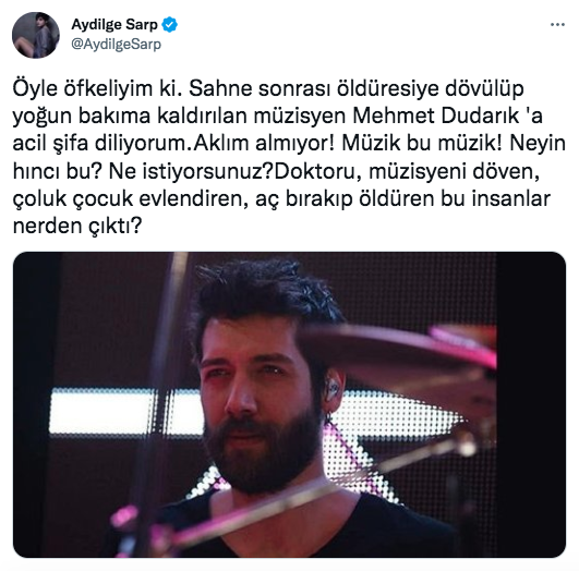 Ünlü isimler, Piiz'in davulcusu Mehmet Dudarık'ın uğradığı saldırıya sessiz kalmadı 3