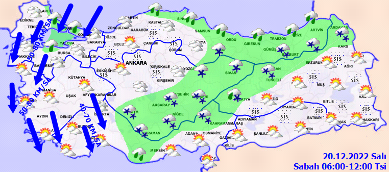 21 Aralık Çarşamba hava durumu tahminleri yayınlandı 3