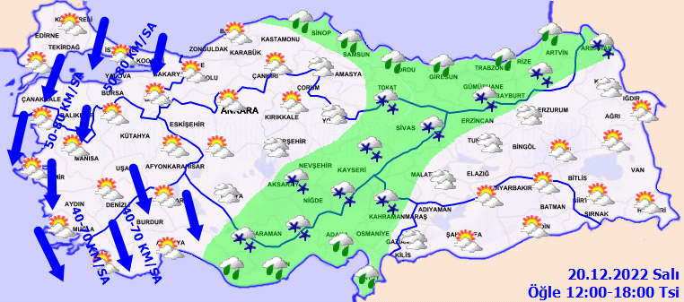 21 Aralık Çarşamba hava durumu tahminleri yayınlandı 4