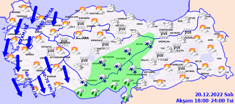 21 Aralık Çarşamba hava durumu tahminleri yayınlandı 5
