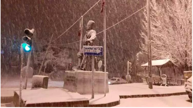 Kar yağışı başladı: 4 ilçede okullar tatil edildi 2