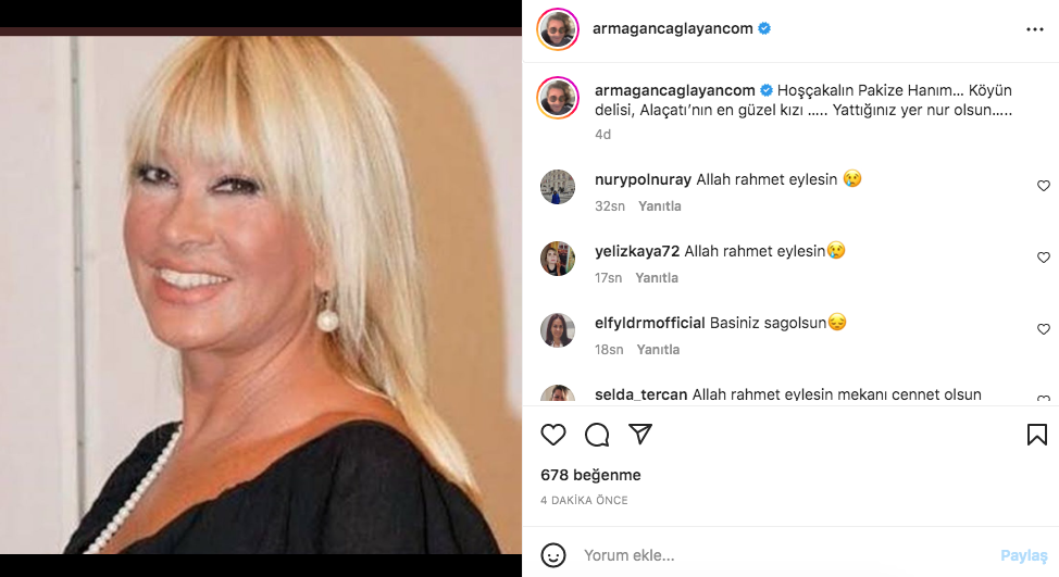 Pakize Suda'nın vefatı sanat camiasını yasa boğdu 2