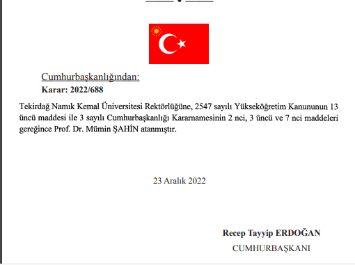 Resmi Gazete'de yayımlandı: 6 üniversiteye rektör atandı 9