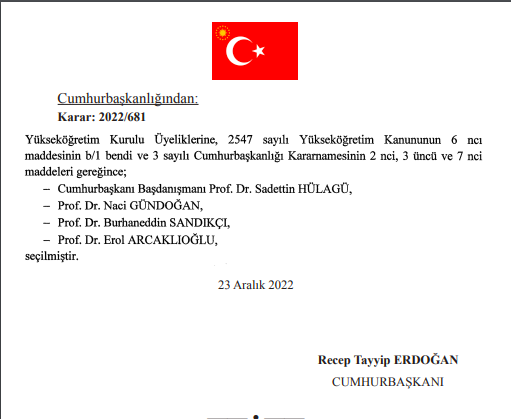 Resmi Gazete'de yayımlandı: 6 üniversiteye rektör atandı 2