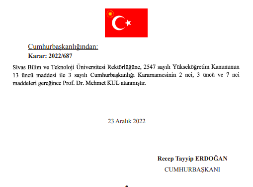 Resmi Gazete'de yayımlandı: 6 üniversiteye rektör atandı 8