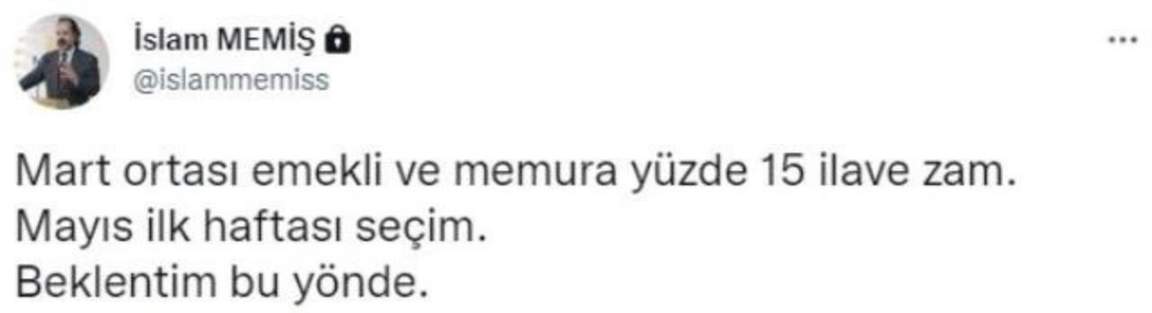 İslam Memiş'ten flaş memur ve emekli zammı yorumu: Mart ayında yüzde 15 ek zam yapılacak 4
