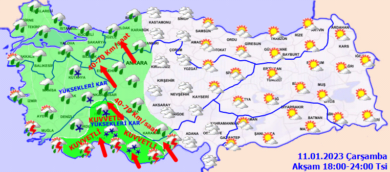 Meteorolojiden 11 kente şiddetli yağış ve fırtına uyarısı 4