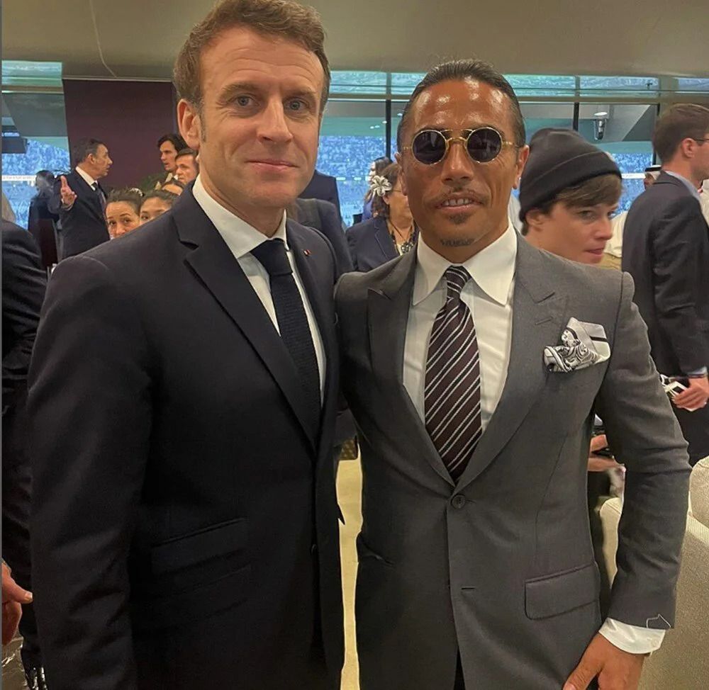 Nusret Gökçe bunu da yaptı! Emmanuel Macron'la bir arada... 3