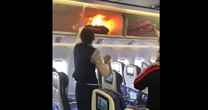 Uçakta korku dolu anlar: Şarj cihazı alev aldı, iki yolcu yaralandı 10