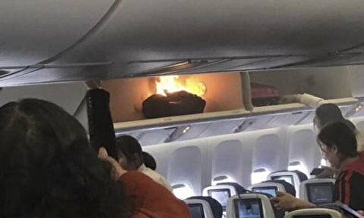 Uçakta korku dolu anlar: Şarj cihazı alev aldı, iki yolcu yaralandı 3