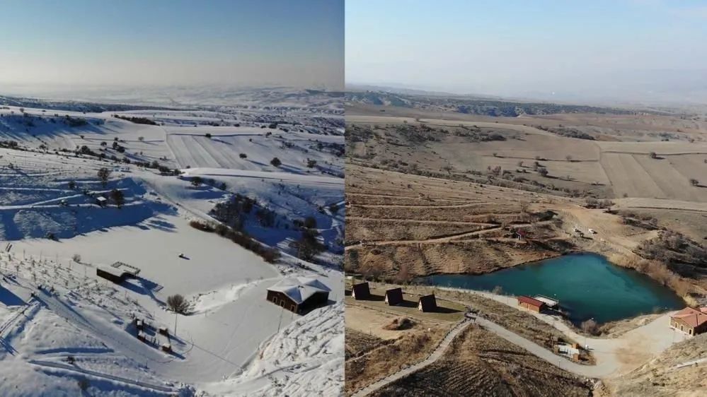Son yılların en kurak kış mevsimi! İki fotoğraf arasındaki fark tehlikenin boyutunu gözler önüne seriyor! "İlk defa görüyoruz..." 1