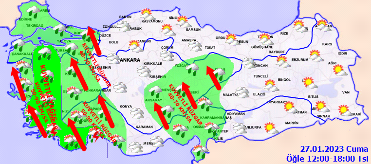 Meteoroloji bölge bölge açıkladı 9