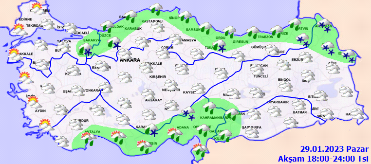 Meteorolojiden beklenen haber geldi! Havalar soğuyor, hafta boyunca kar yağışı olacak! İşte haftalık hava durumu tahminleri (29 0cak-2 Şubat) 3