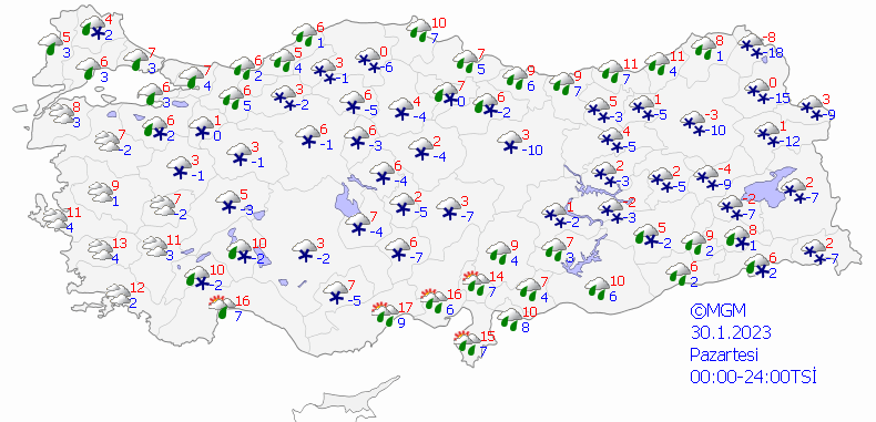 Meteorolojiden beklenen haber geldi! Havalar soğuyor, hafta boyunca kar yağışı olacak! İşte haftalık hava durumu tahminleri (29 0cak-2 Şubat) 13