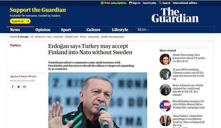 Cumhurbaşkanı Erdoğan'ın 'İsveç şok olacak' sözleri dünya basınında! İsveç'e soğuk duş... 6