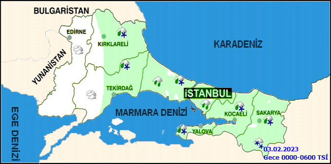 İstanbul için karla karışık yağmur ile buz ve don uyarısı! 1