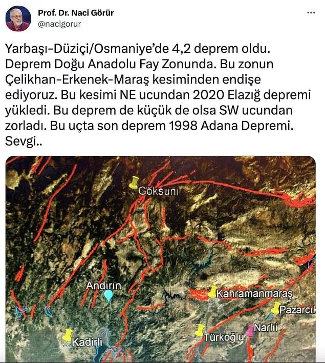 Kahramanmaraş'taki deprem için uyarılar yaptığı ortaya çıktı! 4