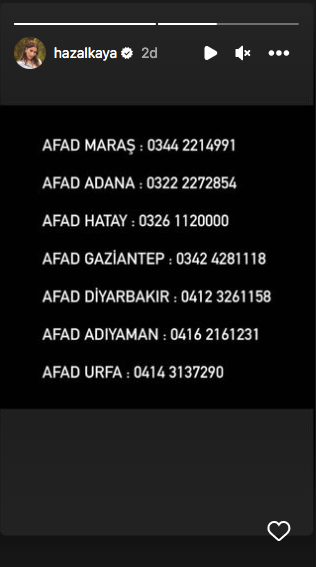 Kahramanmaraş depreminin ardından ünlülerden 'geçmiş olsun' mesajları 59