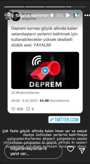 Kahramanmaraş depreminin ardından ünlülerden 'geçmiş olsun' mesajları 52