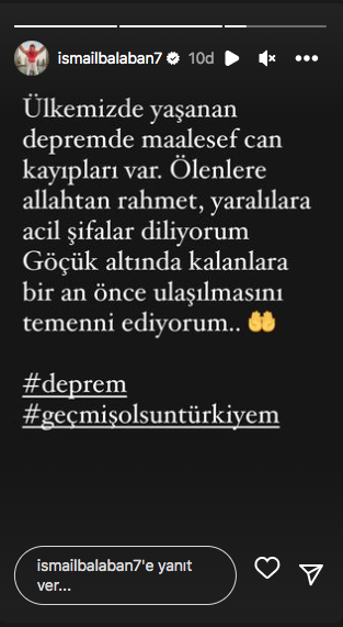 Kahramanmaraş depreminin ardından ünlülerden 'geçmiş olsun' mesajları 56