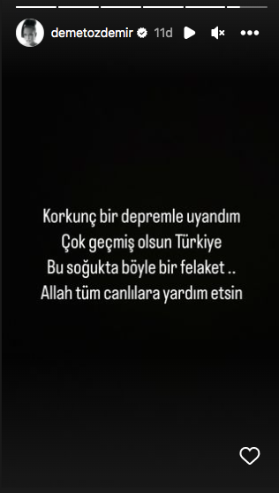 Kahramanmaraş depreminin ardından ünlülerden 'geçmiş olsun' mesajları 23