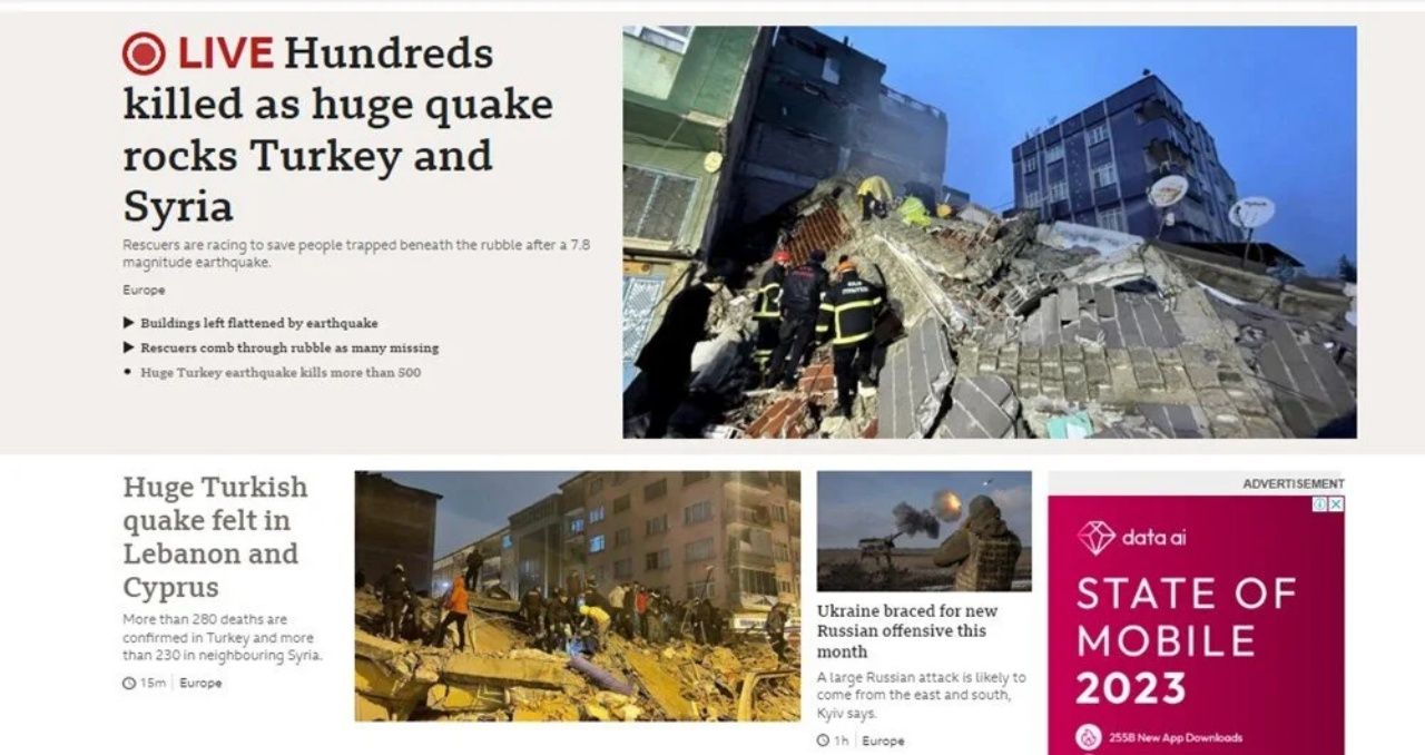 Türkiye'de 10 ilimizi vuran deprem dünya basınının manşetlerinde 8