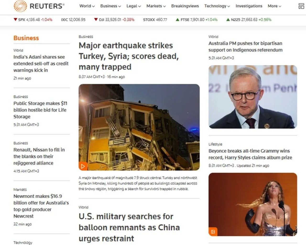 Türkiye'de 10 ilimizi vuran deprem dünya basınının manşetlerinde 14