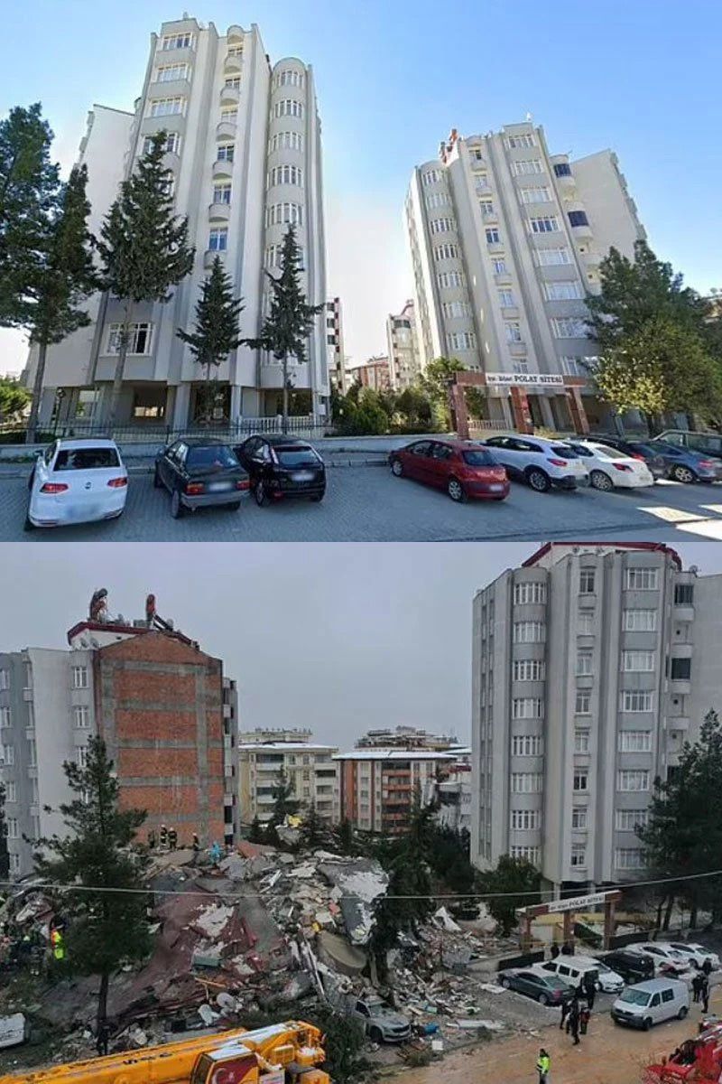 Yerle bir oldular! İşte yıkılan binaların eski ve yeni hali... 1