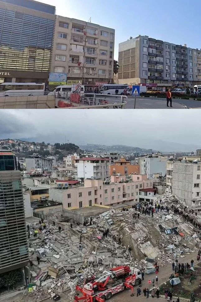 Yerle bir oldular! İşte yıkılan binaların eski ve yeni hali... 3