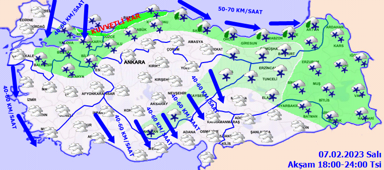Meteorolojiden 43 ile kar ve fırtına uyarısı! İşte 7 Şubat hava durumu tahminleri 4