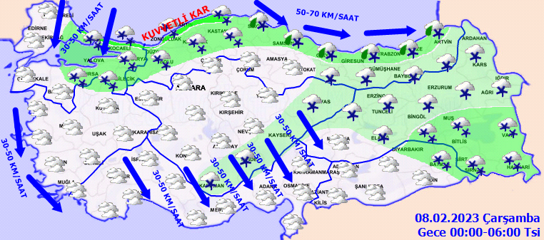Meteorolojiden 43 ile kar ve fırtına uyarısı! İşte 7 Şubat hava durumu tahminleri 5