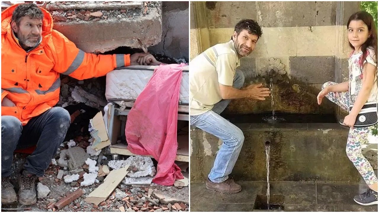 Depremde ölen kızının elini bir an olsun bırakmayan acılı babanın sözleri yürekleri dağladı 6