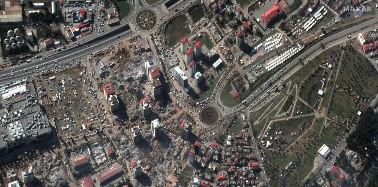 Deprem uydudan görüntülendi, asrın felaketi gözler önüne serildi 1