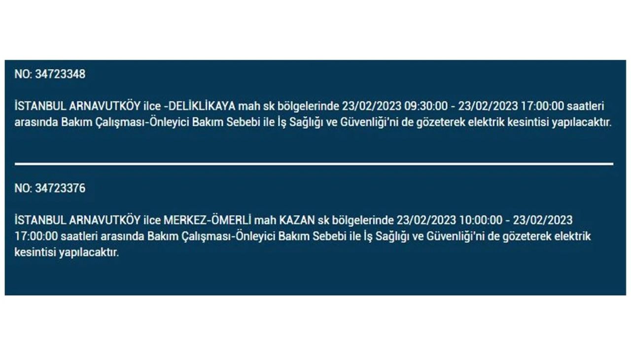 İstanbul'da elektrik kesintisi olan ilçeler açıklandı! İşte o ilçeler... 3