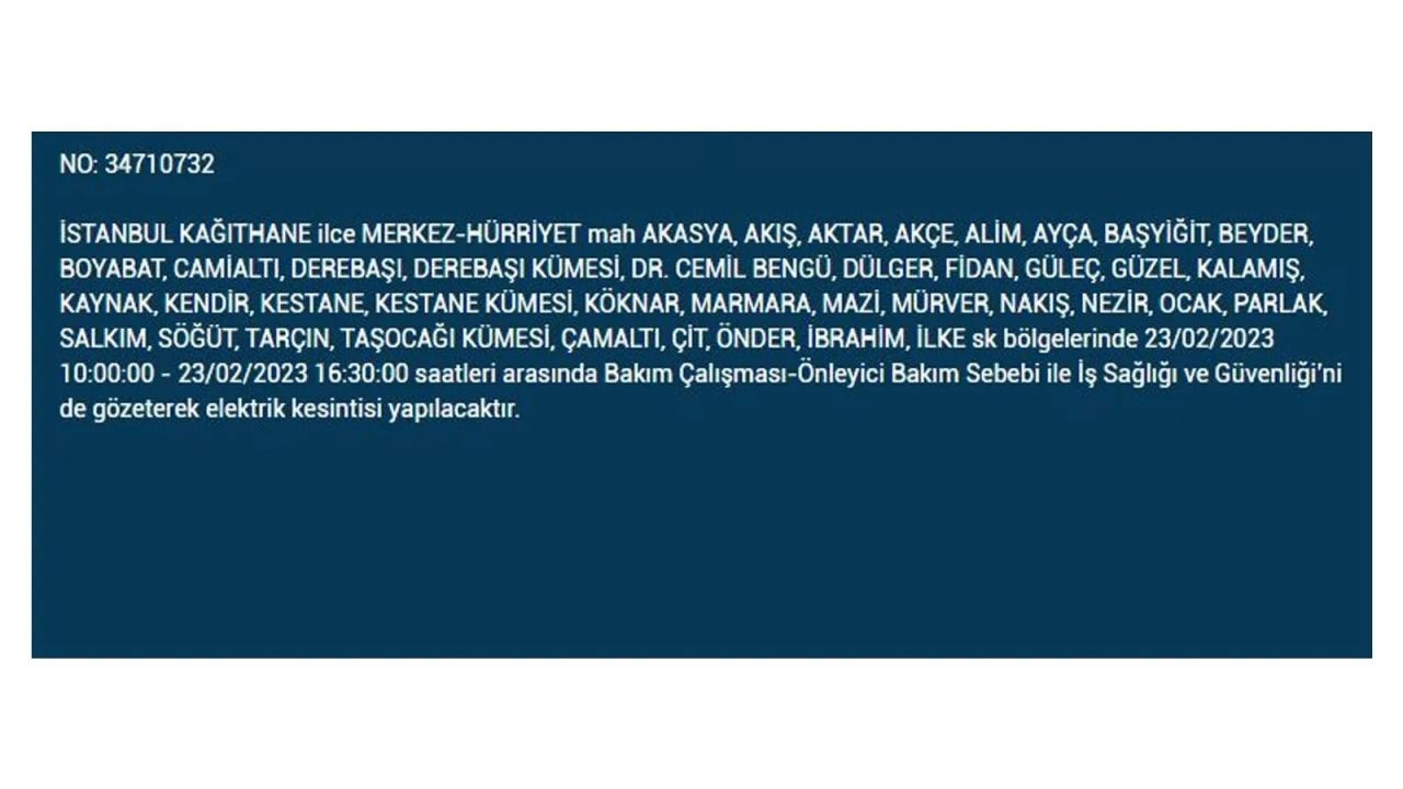 İstanbul'da elektrik kesintisi olan ilçeler açıklandı! İşte o ilçeler... 28