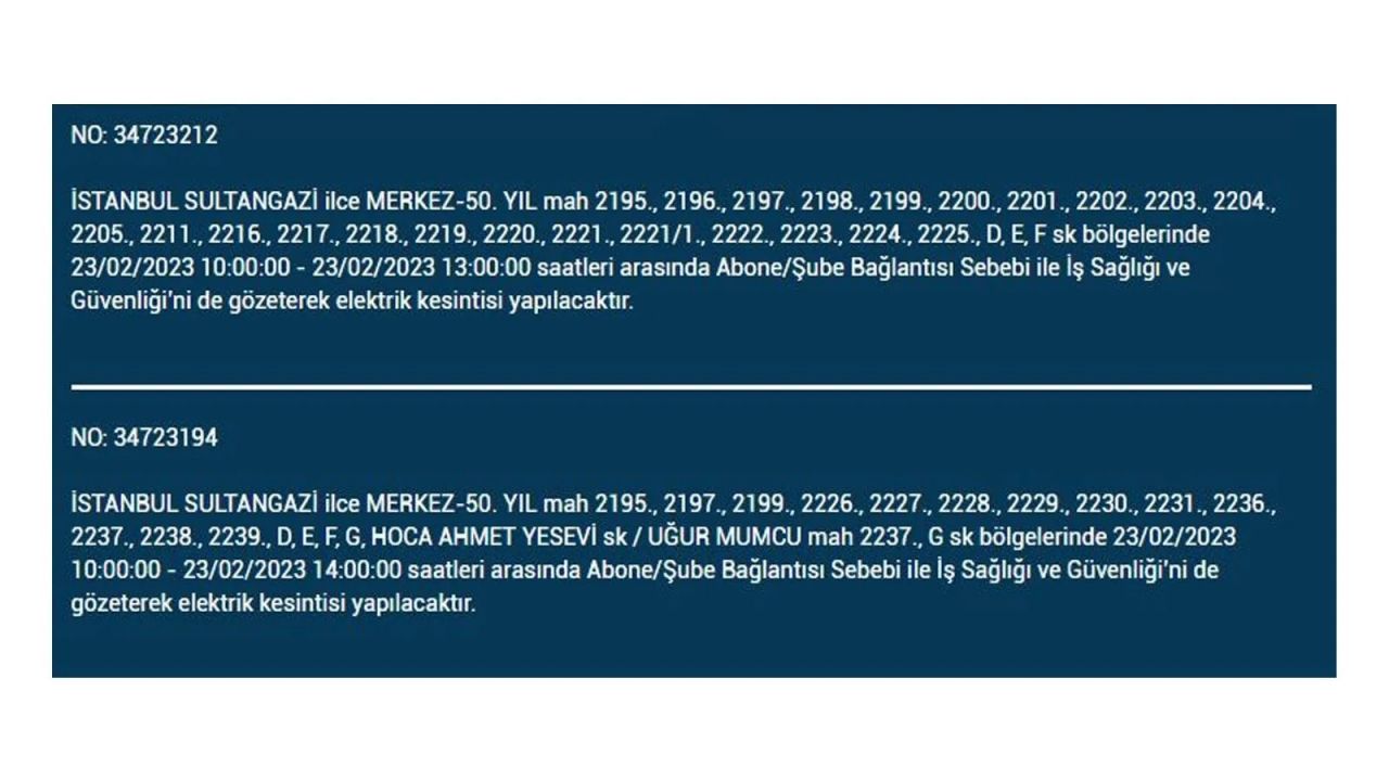 İstanbul'da elektrik kesintisi olan ilçeler açıklandı! İşte o ilçeler... 37
