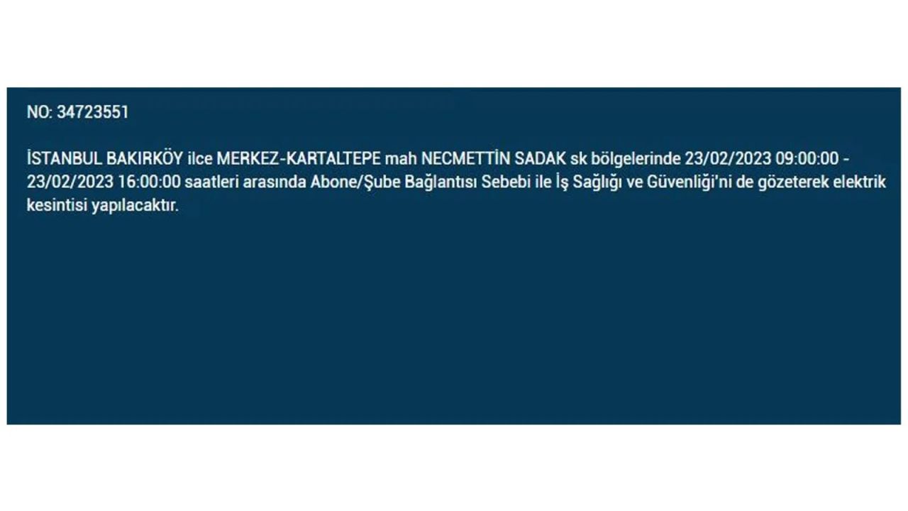 İstanbul'da elektrik kesintisi olan ilçeler açıklandı! İşte o ilçeler... 12