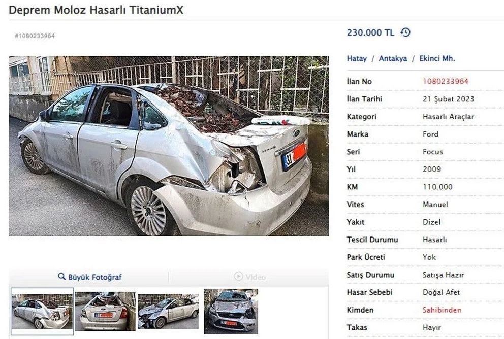 Yeni bir hayat için: 'Deprem hasarlı' araçlar ilan sitelerini doldurdu 8