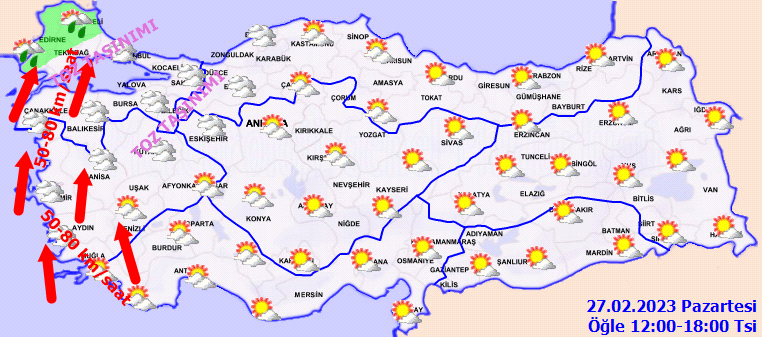 Meteorolojiden 8 ile sarı kodlu uyarı! Marmara ve Ege'de fırtına bekleniyor 3
