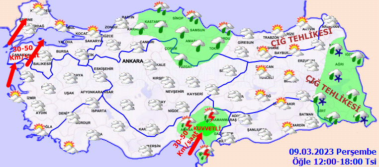 Meteorolojiden birçok ile fırtına ve yağış uyarısı! 3